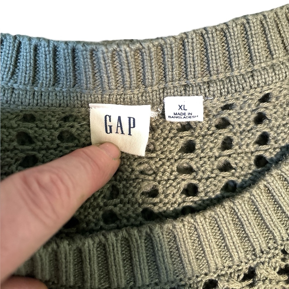 Gap Cotton Crochet Crewneck Sweater - Picture 10 of 10